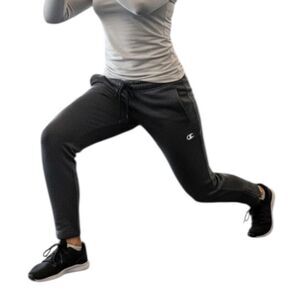 Champion Pants Womens Medium Gray Performance Joggers Athletic Zip Hem